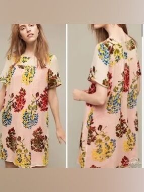 Anthropologie Maeve Flower Market Swing Dress